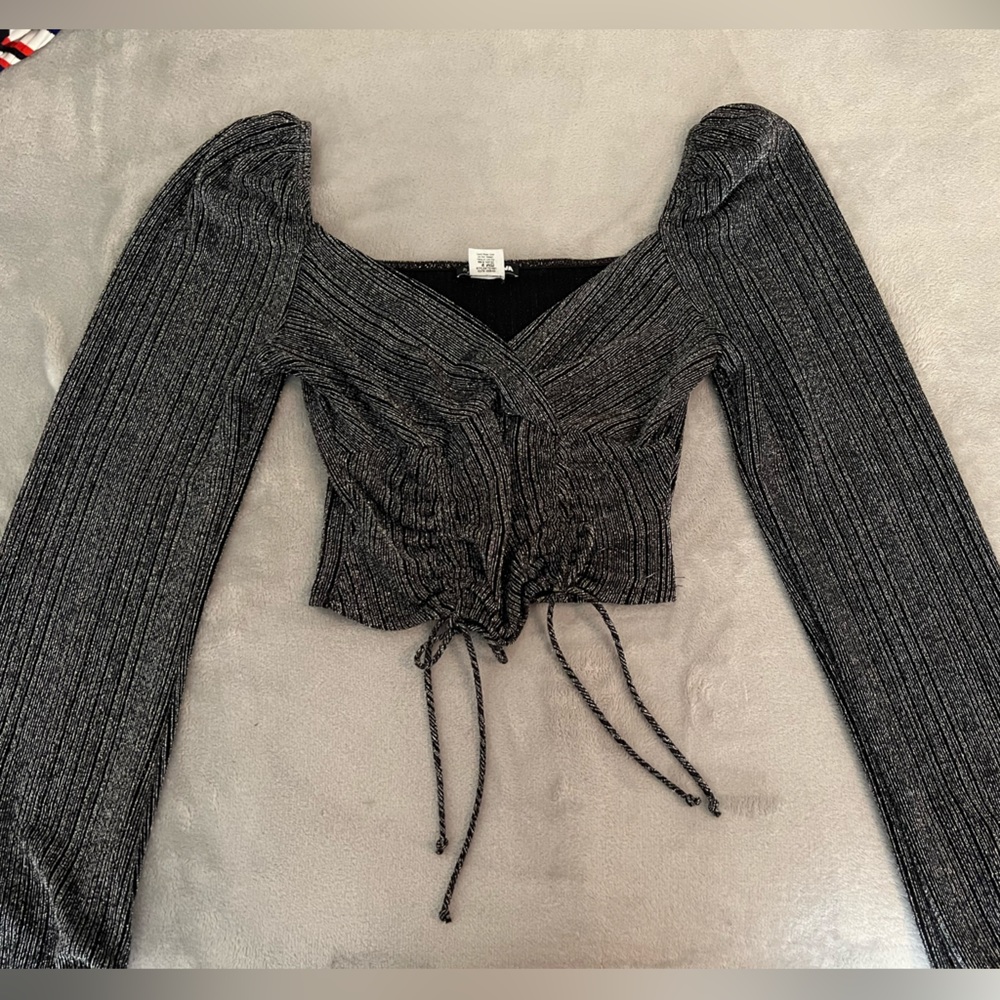 Fashion nova silver shimmery top